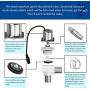 Touchless Bathroom Sink Faucet Automatic Sensor, Brass, Motion Hands Free Bathroom Fixture Vanity Water Tap, with Temperature Control Mixer,3/8'' 1/2'' Adapter, 3 Hoses, Fashion, Chrome Plating