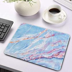 Marphe Mouse Pad Blue Marble Art Mousepad Stitch Edge Non-Slip Rubber Gaming Mouse Pad Rectangle Mouse Pads for Computers Laptop