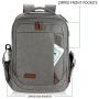KROSER Laptop Backpack Large Computer Backpack Fits up to 15.6 Inch Laptop with USB Charging Port Water-Repellent School Travel Backpack Casual Daypack for Business/College/Women/Men-Grey