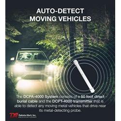 Dakota Alert DCPA-4000 Wireless Driveway Alarm System - DCR-4000 Receiver and DCPT-4000 Vehicle Detecting Probe Transmitter with 50-FT of Direct Burial Cable