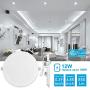 6 Inch LED Recessed Lighting with Junction Box, Comzler Dimmable LED Recessed Downlights Ceiling Lights, 12W 100W Equivalent, 5000K Daylight, 850 Lumen, 6 Pack Can Lights