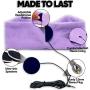 CozyPhones Kids Headphones for Girls Volume Limited with Thin Speakers & Super Soft Stretchy Headband - Perfect Toddlers & Children’s Earphones for Home, School & Travel - Purple Froggy