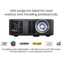 Optoma ML750 WXGA 700 Lumen 3D Ready Portable DLP LED Projector with MHL Enabled HDMI Port, White
