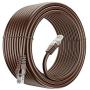 Ethernet Cable, 50 Feet. Cat 6 High Speed LAN Network, Internet Cord RJ45. 150Ft Cat6, Brown, Cables Pure Copper, UL