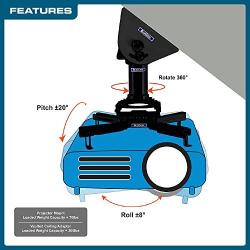 QualGear Pro-AV QG-KIT-VA-3IN-B Projector Mount Kit Accessory Vaulted Ceiling Adapter, 3'' 1.5'', Black