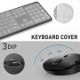 Wireless Keyboard and Mouse Combo, Jelly Comb KUT027 Wireless Keyboard and Mouse-- 2.4GHz Full Size Ultra-Thin Keyboard Mouse for Computer, Laptop, PC, Desktop, Windows 7, 8, 10 - Black