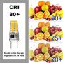 All-New G8 LED Bulb Mini 3W Equivalent to Halogen Bulb 20W-25W Dimmable G8 Light Bulb Warm White 3000K,120V T4 JCD Type Bi-Pin G8 Base (10 Pack)