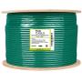 trueCABLE Cat6A Shielded Riser (CMR), 1000ft, Green, 23AWG Solid Bare Copper, 750MHz, ETL Listed, Overall Foil Shield (FTP), Bulk Ethernet Cable