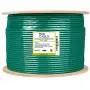 trueCABLE Cat6A Shielded Riser (CMR), 1000ft, Green, 23AWG Solid Bare Copper, 750MHz, ETL Listed, Overall Foil Shield (FTP), Bulk Ethernet Cable