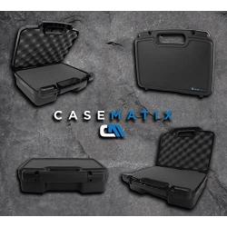 CASEMATIX 12'' Customizable Foam Case for Portable Electronics - Hard Carrying Case with Pre-Diced Foam Interior for Use As Pico Projector Case, Microphone Case, Recorder Case and More