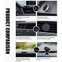 MOSA Magnetic Phone Car Mount, [2 Pack] Mini Strip Cell Phone Holder for Car Magnetic Mount Compatible with iPhone 12 11 Pro XS Max XR X 8 7 Stand Car Magnet Phone Mount