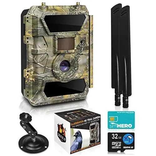 LTE 4G Cellular Trail Cameras – Outdoor WiFi Full HD Wild Game Camera with Night Vision for Deer Hunting, Security - Wireless Waterproof and Motion Activated – 32GB SD Card + Sim Card (1-Pack) LTE 4G Cellular Trail Cameras – Outdoor WiFi Full HD Wild Game Camera with Night Vision for Deer Hunting, Security - Wireless Waterproof and Motion Activated – 32GB SD Card + Sim Card (1-Pack)