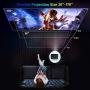 Mini Video Projector | 1080P HD and 170'' Supported HD Lux Home Video Projector | Portable Movie Projector Compatible with HDMI AV USB Micro SD TV Stick (Projector)