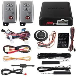 EASYGUARD EC002-T Smart Key PKE Car Alarm System Auto Start Starter Push Start Stop Button Touch Password Access Keyless Go System DC12V Rolling Code