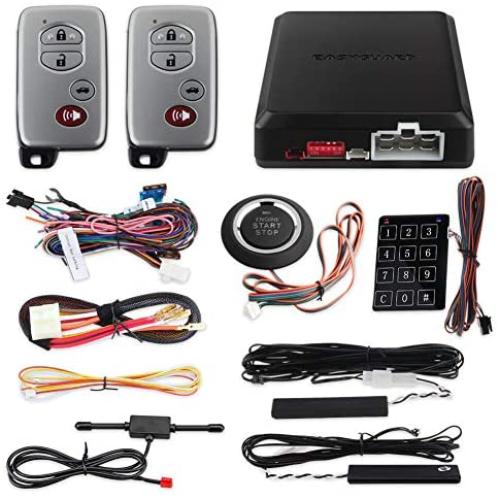 EASYGUARD EC002-T Smart Key PKE Car Alarm System Auto Start Starter Push Start Stop Button Touch Password Access Keyless Go System DC12V Rolling Code