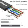 Cat 6 Ethernet Cable Black 150 ft (at a Cat5e Price but Higher Bandwidth) Flat Internet Network Cable - Cat6 Ethernet Patch Cable Short - Computer LAN Cable with Snagless RJ45 Connectors