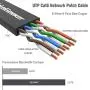 Cat 6 Ethernet Cable 100 ft (at a Cat5e Price but Higher Bandwidth) Flat Internet Network Cable - Cat6 Ethernet Patch Cable Short - Black Computer LAN Cable + Free Cable Clips and Straps