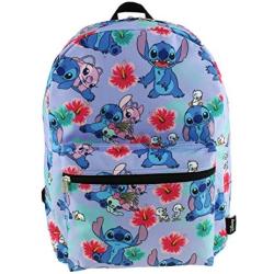 Lilo and Stitch 16 Inch Allover Print Laptop Backpack (Lavender)