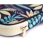 Lazyaunti Zipper Portfolio Organizer A4 Note Pouch-Waterproof Document Bags/Zipper Binder/Paper Case for 12.5'' Mac,Tablet,Pens,washi Tape,Journals,Sketch Books(Navy Blue Leaf)
