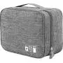Universal Electronics Accessories Organizer, Waterproof Portable Cable Organizer Bag, Digital Gadget Organizer Case, Travel Gear Carry Bag for Cables - Grey