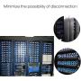 Lancher 2-Pack 19 Inch 1U Cable Management Horizontal Cable Rack Mount Manager with mounting Screws for Service Rack Cabinet 24 Slot Finger Duct with Cover