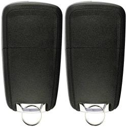 KeylessOption Keyless Entry Remote Control Car Uncut Flip Key Fob Replacement for OHT01060512 (Pack of 2)