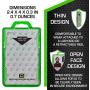 ID Stronghold - RFID Blocking Secure Badge Holder - Duolite 2 Card ID Holder - Poly Carbonate - Heavy Duty Hard Plastic ID Badge Holder - USA Molded and Assembled - FIPS 201 Approved - Green