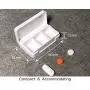 Memo Box Mini Bluetooth Electronic Pill Organizer and APP, Visual Audio Smart Pill Reminder Alarm, Automatic Medication Records Tracking and Family Meds Notification