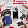 Phone Wallet - Adhesive Card Holder - Cell Phone Pouch - Stick on Lycra Pocket by Gecko - Carry Credit Cards and Cash (1xEARTH-1xCITY)