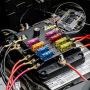 BlueFire 6 Way Blade Fuse Box Fuse Block Standard Circuit Fuse Holder with LED Light Indication & Protection Cover for Car Boat Marine Truck Vehicle SUV Yacht RV