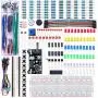 ELEGOO Upgraded Electronics Fun Kit w/Power Supply Module, Jumper Wire, Precision Potentiometer, 830 tie-Points Breadboard Compatible with Arduino, Raspberry Pi, STM32
