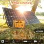 AIMTOM 300-Watt Portable Power Station - 280Wh Battery Powered Generator Alternative with 12V, 24V, AC and USB Outputs - Solar Rechargeable Lithium Backup Power - for Camping Outdoors RV Emergency