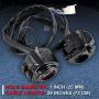 KATUR 1 Pair Motorcycle 1'' 25mm Handlebar Control Light Switch with Wiring Harness for Harley