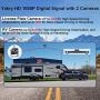 Yakry Y23 HD 1080P Digital Wireless Dual Backup Camera Hitch Rear View Camera for Cars,Trailers,Trucks,RVs,5th Wheels 5Monitor with Highway Monitoring System Super Night Vision