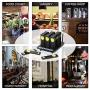BYHUBYENG Social Distancing Buzzer Restaurant Pager System with 18Pcs Coaster Pagers Long Range Wireless Calling System for Clinic Food Truck Church
