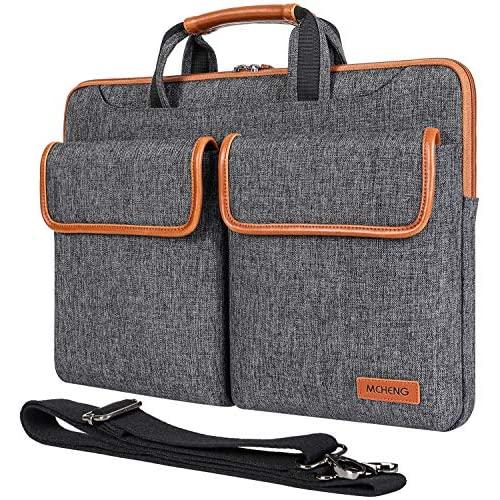 MCHENG 14 Inch Laptop Case Shoulder Messenger Bag, Lightweight Laptop Computer Notebook Carrying Case Sleeve Handbag for Men Women Fit for Acer/Asus/Lenovo/HP/Toshiba, Black