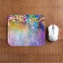 Moslion Floral Mouse Pad Watercolor Painting Colorful Flowers Leaf Gaming Mouse Pad Rubber Large Mousepad for Computer Desk Laptop Happy Fathers Day 7.9x9.5 Inch Purple