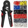 Ferrule Crimping Tool Kit - Sopoby Ferrule Crimper Plier (AWG 28-7) w/ 1800pcs Wire Ferrules Kit Wire Ends Terminals(AWG 22-8)