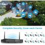 【2 Way Audio】 Wireless Security Camera System, Fyuui 1080P 8 Channel Wireless Surveillance NVR with 2TB Hard Drive, 8pcs 2.0 Megapixel (1920×1080P) WiFi IP Bullet Camera Outdoor Indoor, H.265+ NVR