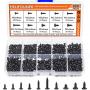 HELIFOUNER 600 Pieces M2 M2.3 M2.6 M3 Phillips Micro Laptop Repair Screws, Computer Pan Head Self-Tapping Screws, Electronic Mini Screws