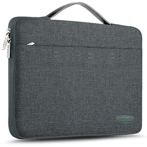 Hseok Laptop Sleeve 13-13.5 Inch Case Briefcase, Compatible All Model of 13.3 Inch MacBook Air/Pro, XPS 13, Surface Book 13.5'' Spill-Resistant Handbag for Most Popular 13''-13.5'' Notebooks, Linen Gray