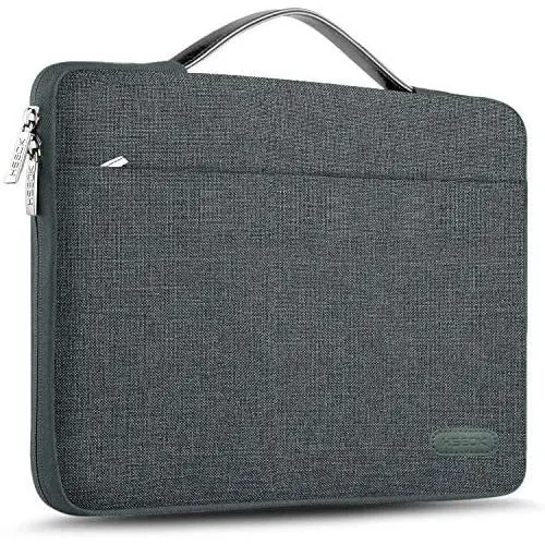 Hseok Laptop Sleeve 13-13.5 Inch Case Briefcase, Compatible All Model of 13.3 Inch MacBook Air/Pro, XPS 13, Surface Book 13.5'' Spill-Resistant Handbag for Most Popular 13''-13.5'' Notebooks, Linen Gray