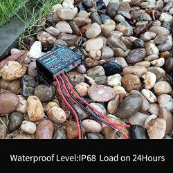PowMr Solar Charge Controller Waterproof - 10A Charge Controller 12V 24V Auto Load on 24Hours IP68 Waterproof Solar Controller for Lead-Acid Battery (CMP-03 10A)