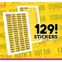 Linelax Circuit Breaker Box Labels – 129 Weatherproof Fuse Box Stickers