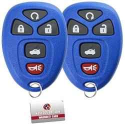 KeylessOption Keyless Entry Remote Start Control Car Key Fob Replacement for 22733524-Blue (Pack of 2)