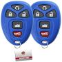 KeylessOption Keyless Entry Remote Start Control Car Key Fob Replacement for 22733524-Blue (Pack of 2)