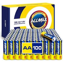 Allmax AA Maximum Power Alkaline Batteries (100 Count Bulk Pack) – Ultra Long-Lasting Double A Battery, 10-Year Shelf Life, Leak-Proof, Device Compatible – Powered by EnergyCircle Technology (1.5V)