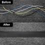 Cable Floor Strip Cord Cover Grip Floor Cable Protector Carpet Cable Management, Hold Cords in Place, Keep Cables Organized, Protect Cords and Prevent a Trip Hazard, 3 Inch x 10 Feet (10 Feet, Black)