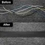 Cable Floor Strip Cord Cover Grip Floor Cable Protector Carpet Cable Management, Hold Cords in Place, Keep Cables Organized, Protect Cords and Prevent a Trip Hazard, 3 Inch x 10 Feet (10 Feet, Black)