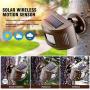 eMACROS Pairable 1/2 Mile Long Range Solar Wireless Driveway Alarm Indoor Outdoor Weatherproof Motion Sensor&Detector Security Alert System（2020 New Version）